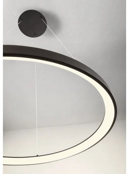 Redo 01-2674- LED Dimmelhető csillár zsinóron ICONIC LED/50W/230V átm. 58 cm fekete