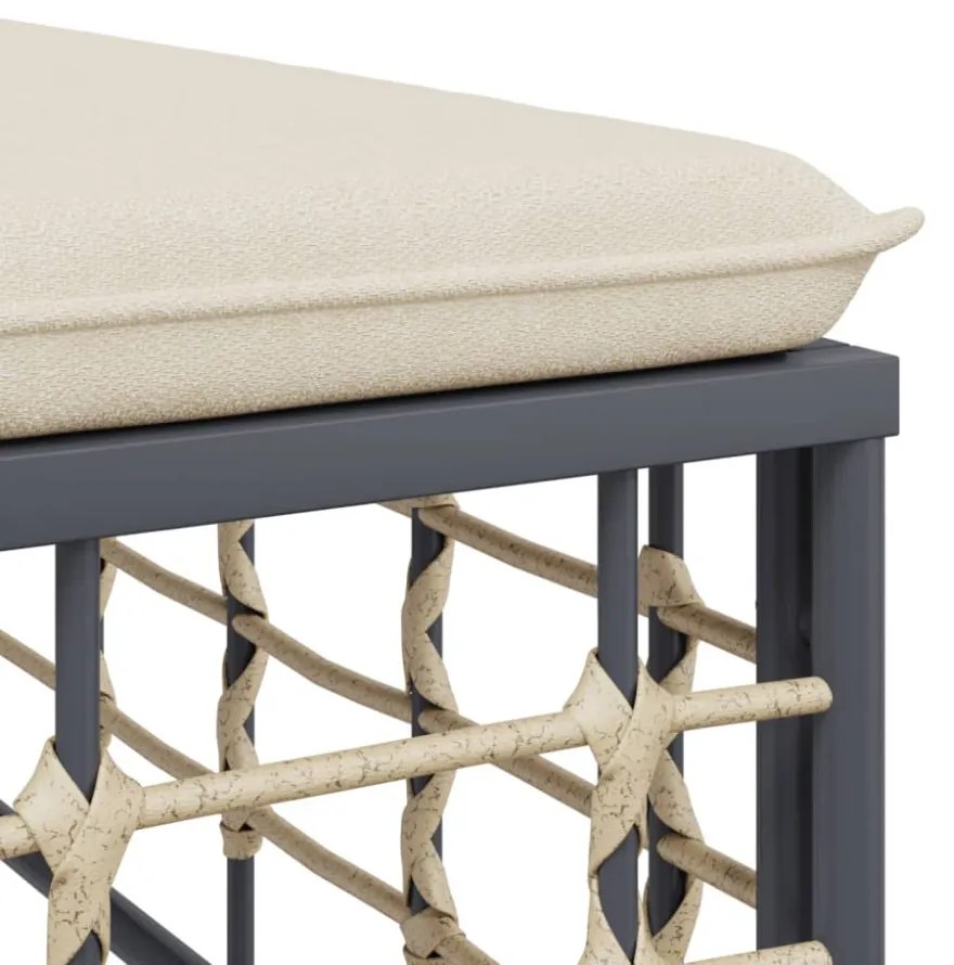 vidaXL 2 db szürke polyrattan moduláris sarokkanapé párnával