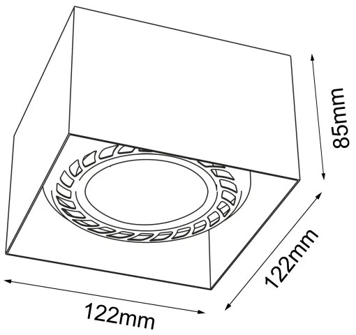 Brosline 1268 - CAGE spotlámpa 1xGU10/18W/230V fehér