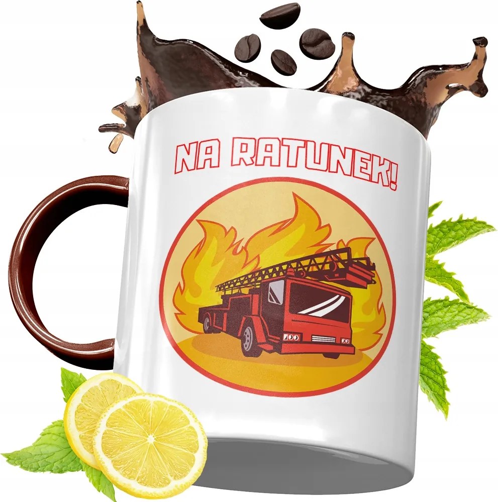 Bordó Bögre Tűzoltónak Születésnapi Ajándék fényképes nyomattal