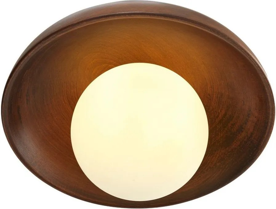 Barna mennyezeti lámpa üveg búrával ø 24 cm Elsa – Opviq lights