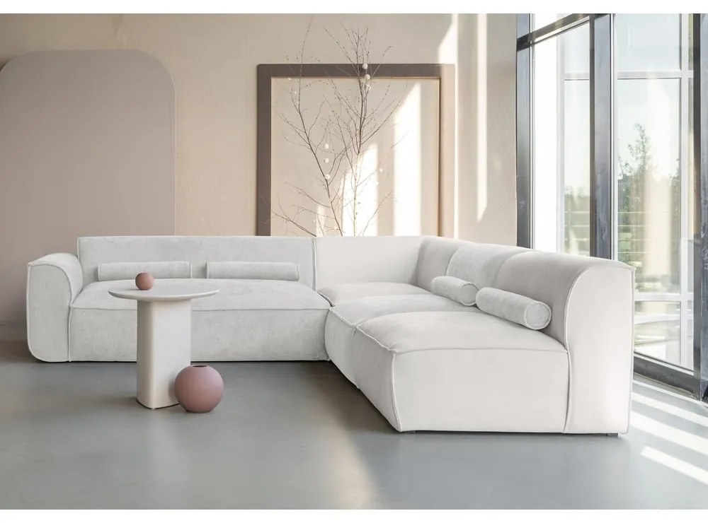 Krémszínű sarokkanapé (jobb oldali) Flex Felix – Miuform