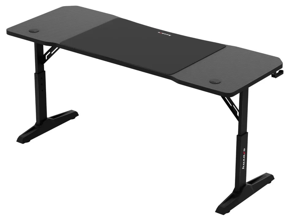 Gamer asztal, elektromos íróasztal Hero fekete carbon 160 × 60 cm