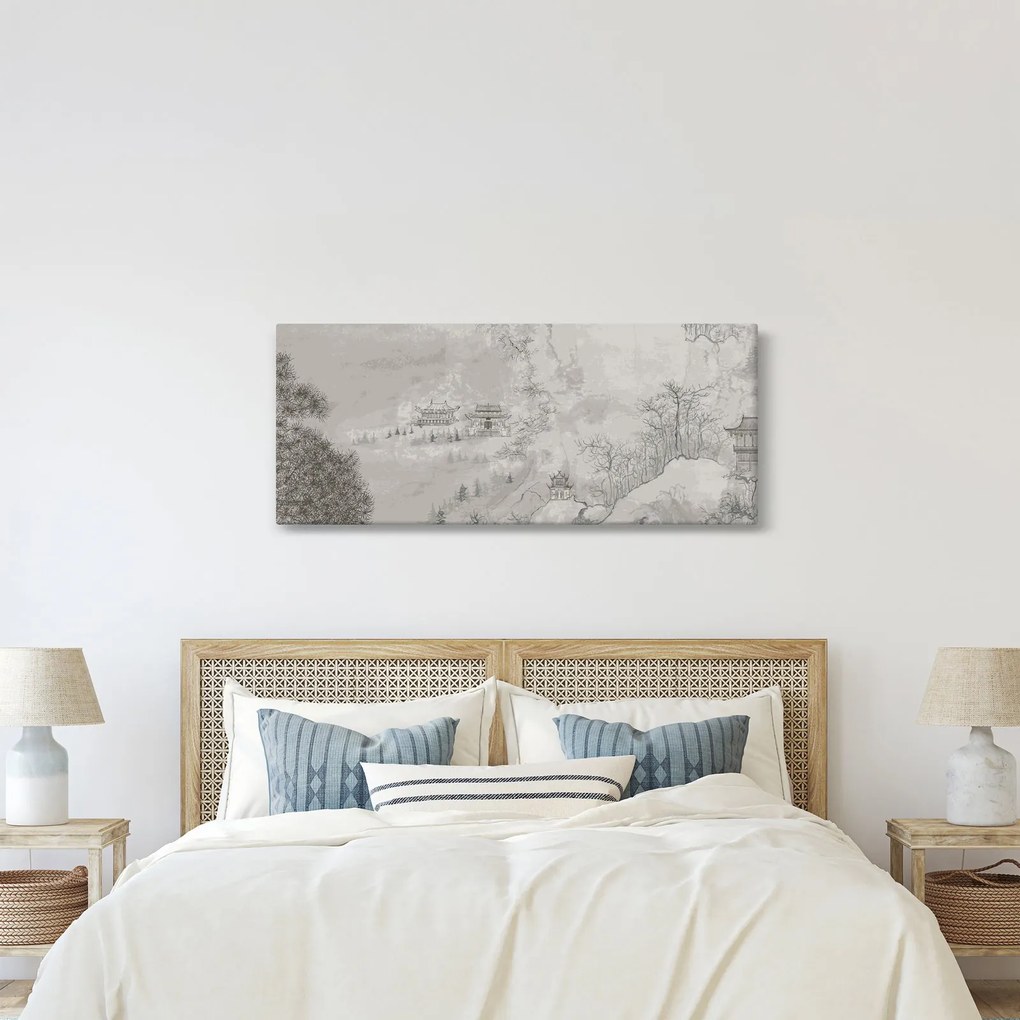 Kép - Kínai táj (120x50 cm)