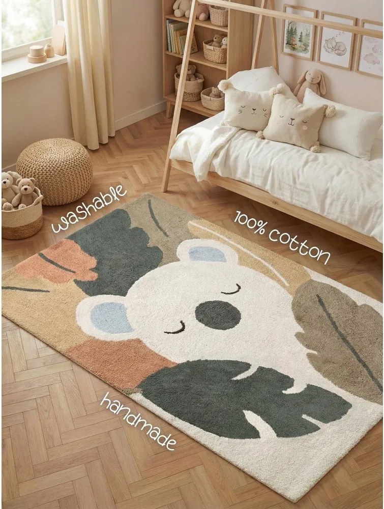 Krémszínű mosható-kézi szövésű pamut gyerek szőnyeg 140x200 cm Snuggle Rio – Hanse Home