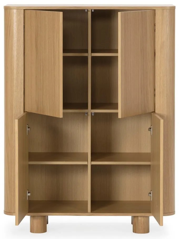 Natúr színű szekrény tölgyfa dekorral 100x133x40 cm Padoc – MOME