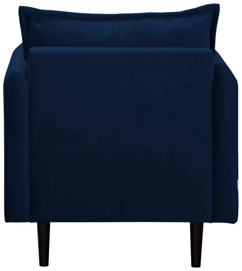 Sötétkék bársony fotel Juli – Ropez