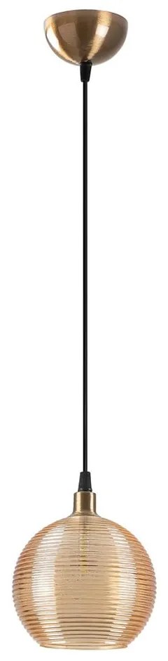 Okkersárga-aranyszínű függőlámpa üveg búrával ø 15 cm Muzo – Opviq lights