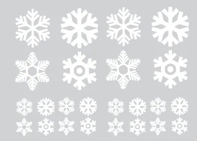 Karácsonyi ablak matrica hógolyók hópelyhek