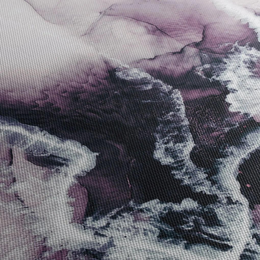 Kép - Lila márvány N⁰2 (órával) (90x30 cm)