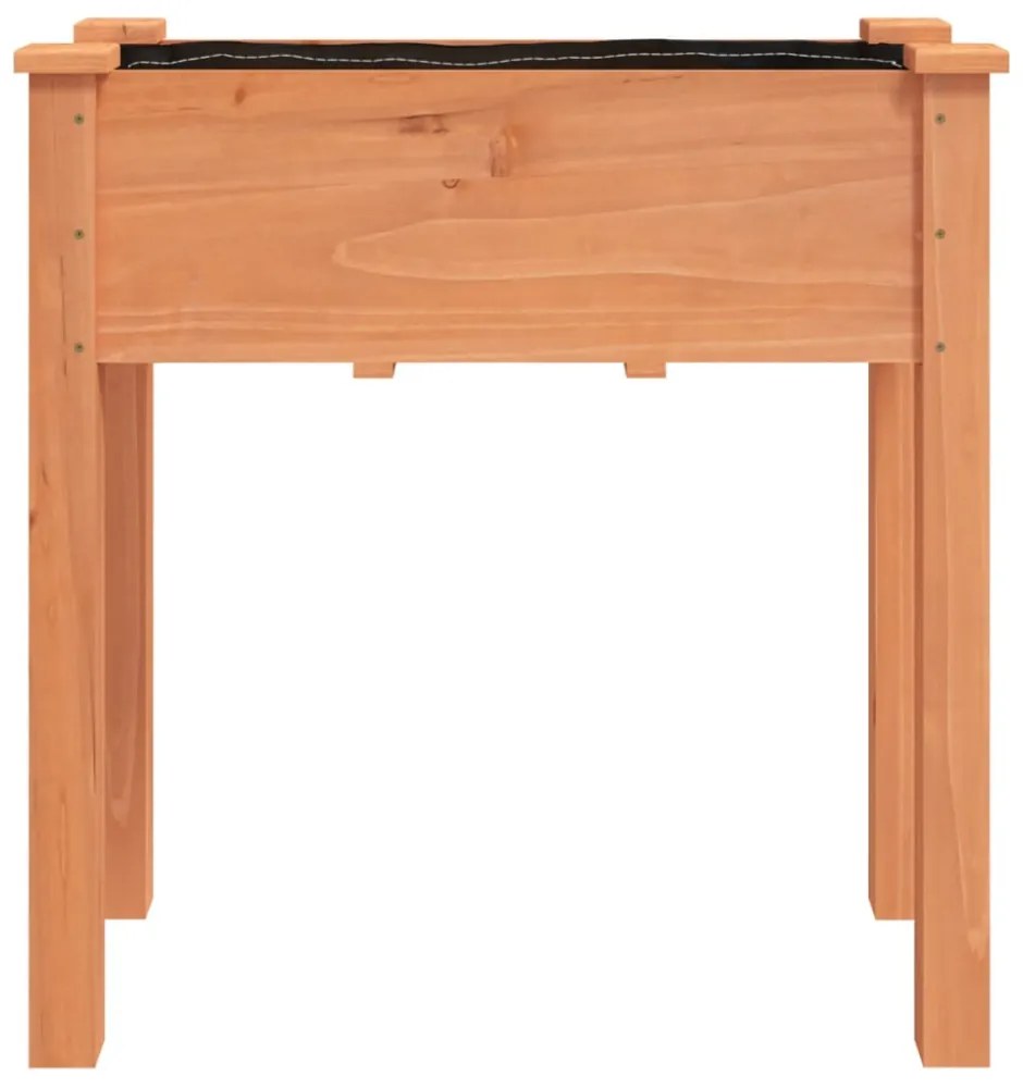 barna tömör fenyőfa kerti ültetőláda béléssel 71 x 37 x 76 cm