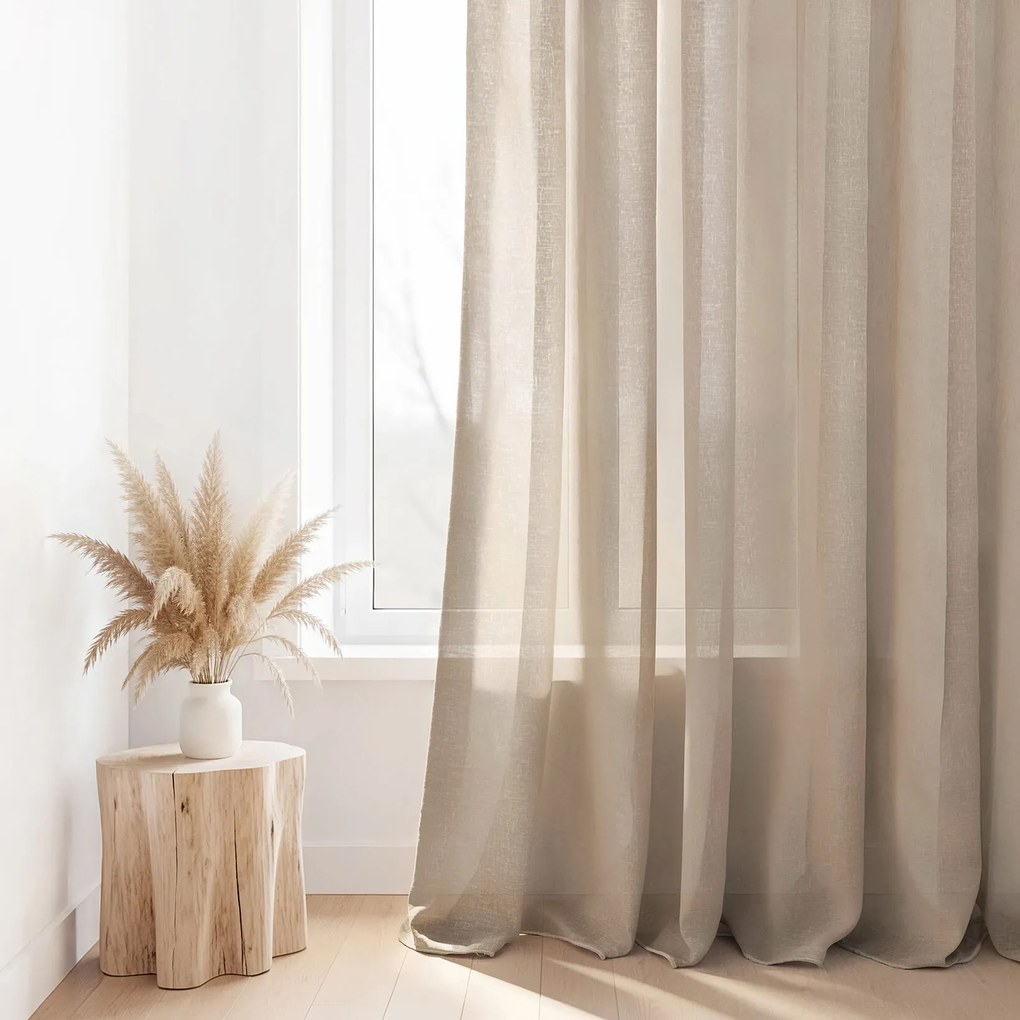 Goldea függöny – rusztikus natúr 300 cm