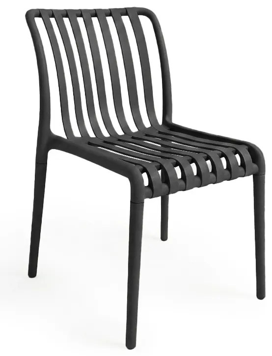 Műanyag szék TREGO, antracit színű