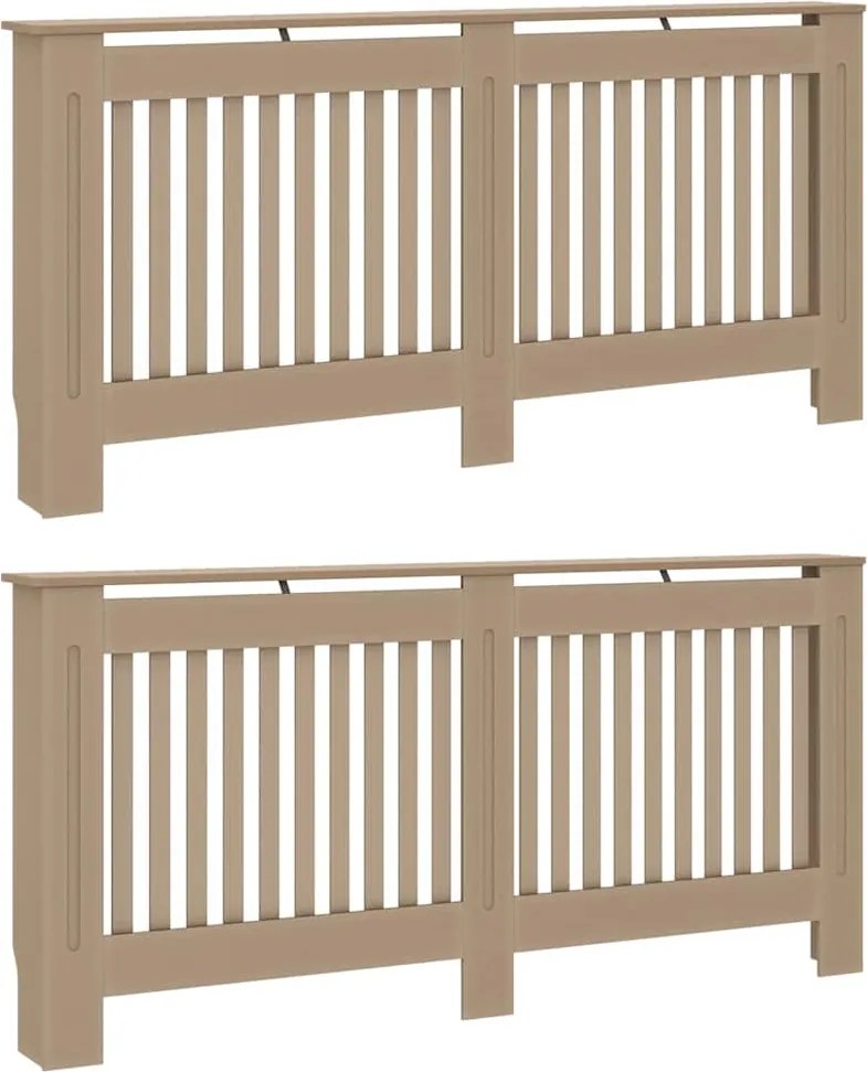 vidaXL Radiátor fedezék 2 pcs Barna 172 x 19 x 81,5 cm Faanyag