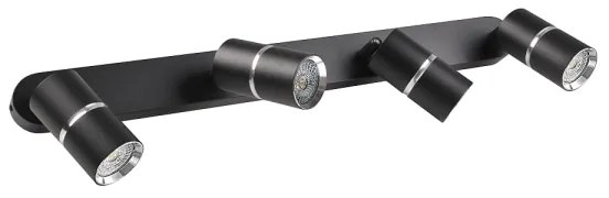 Spotlámpa BAMBOO 4xGU10/10W/230V fekete