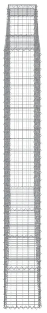 2 db íves horganyzott vas gabion kosár 300x30x220/240 cm