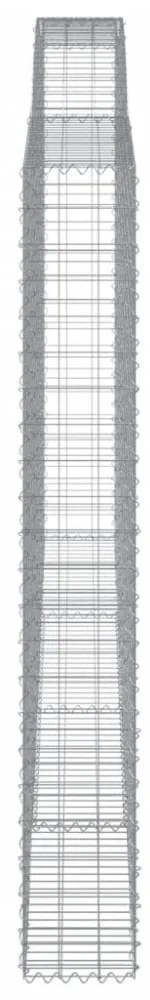 7 db íves horganyzott vas gabion kosár 400x30x220/240 cm