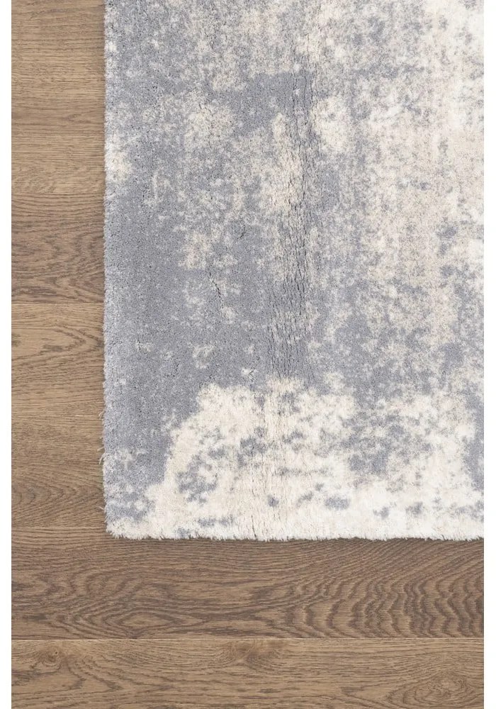 Szürke-krémszínű gyapjú szőnyeg 200x300 cm Bran – Agnella