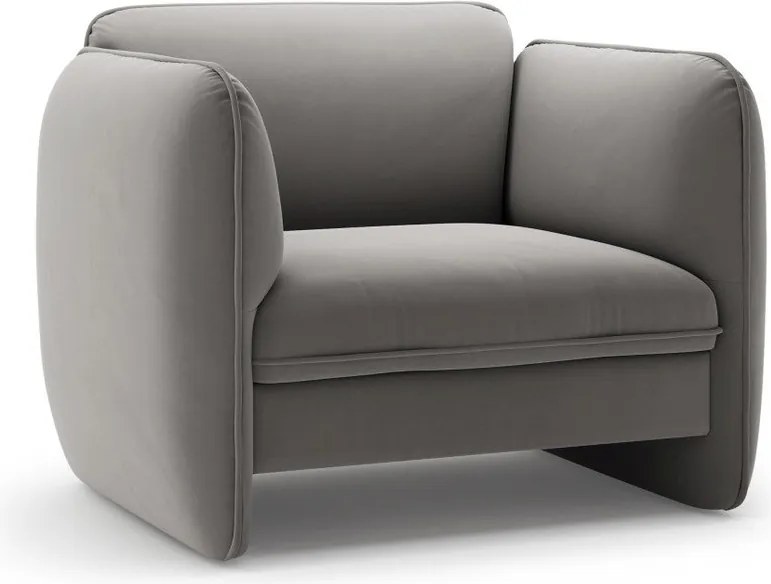 Sötétszürke bársony fotel Georgia – Micadoni