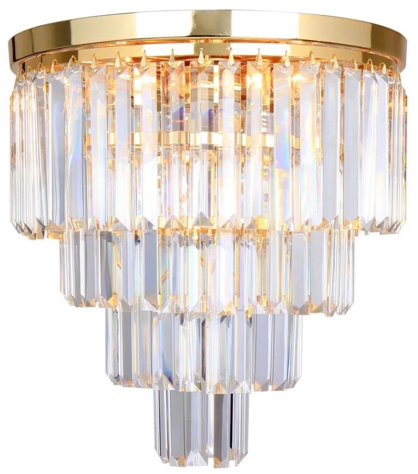 Zuma Line FC17106/4+1 -GLD - Kristály mennyezeti lámpa AMEDEO 5xE14/40W/230V