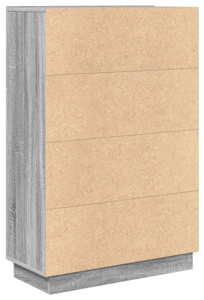 vidaXL Asztal polcokkal Szürke Sonoma 71.5 x 31.5 x 106.5 cm Faanyag