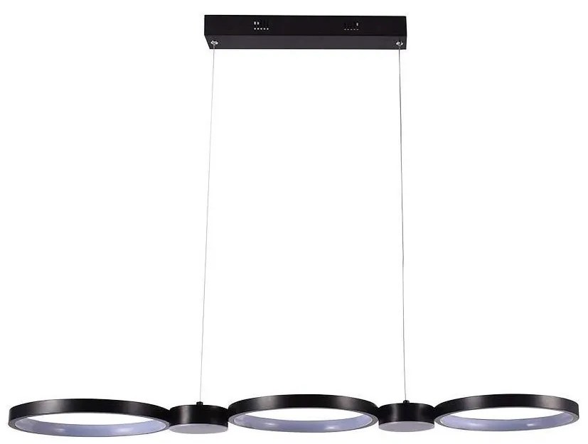 LED Csillár zsinóron LED/38W/230V 3000K fekete