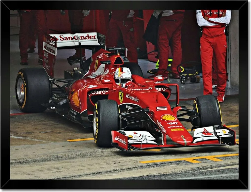 Poszterek keretben 40x30 Sebastian Vettel F1 Bolid