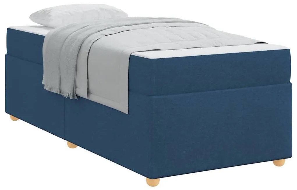 Ágykeret matracmal Kék 80 x 200 cm szövet