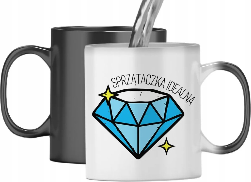 Mágikus Bögre Takarítónőnek Színváltós, fényképes nyomattal