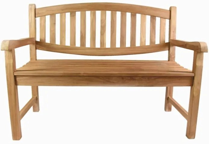 DIVERO 2 személyes pad kezelt teakfa 120 cm