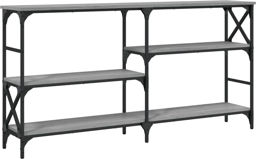 vidaXL szürke sonoma színű szerelt fa konzolasztal 150 x 29 x 76,5 cm