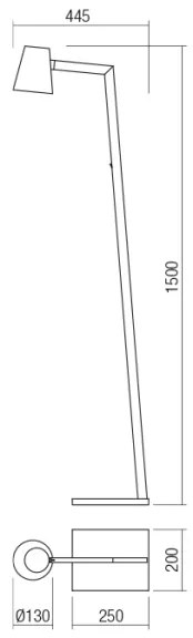 Redo 01-1556 - Állólámpa MINGO 1xE27/42W/230V fehér