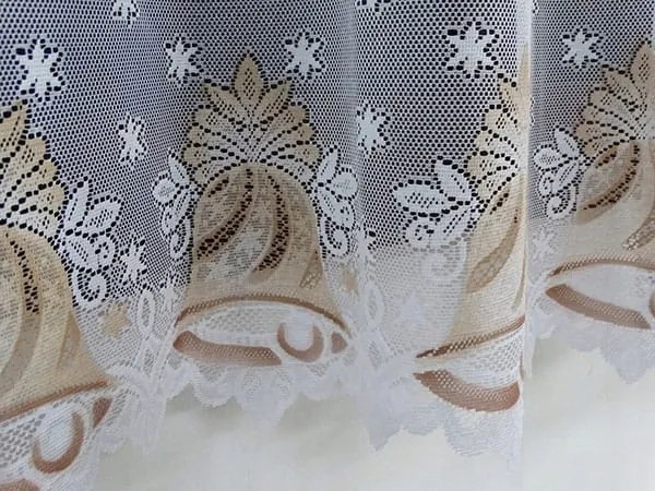 Mg Függöny Csengő Fehér Bézs 210x120 kész Karácsony G