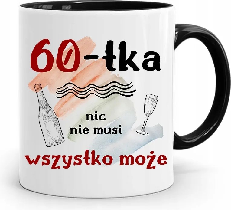 Születésnapra 60 60-es 60-as Bögre Fekete Ajándék fényképes nyomattal