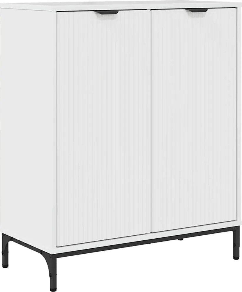 vidaXL Széf Magas Fényű Fehér 69,5 x 33 x 82 cm Faanyag