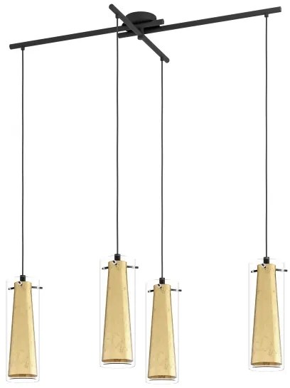 Eglo 97653 - Csillár zsinóron PINTO GOLD 4xE27/60W/230V