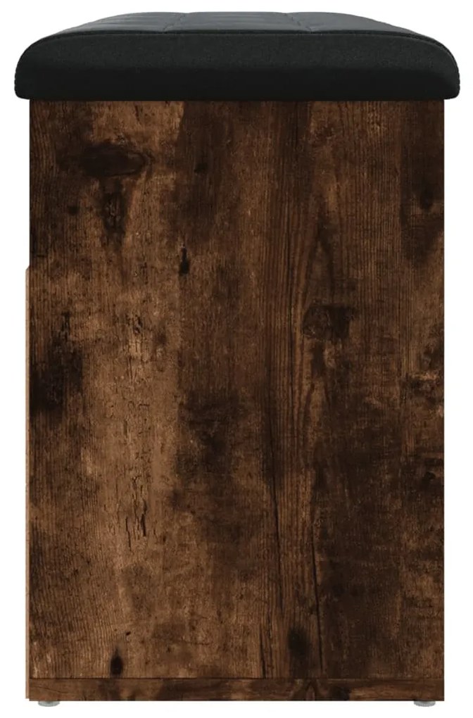 füstös tölgy színű szerelt fa cipőtároló pad 82 x 32 x 45,5 cm