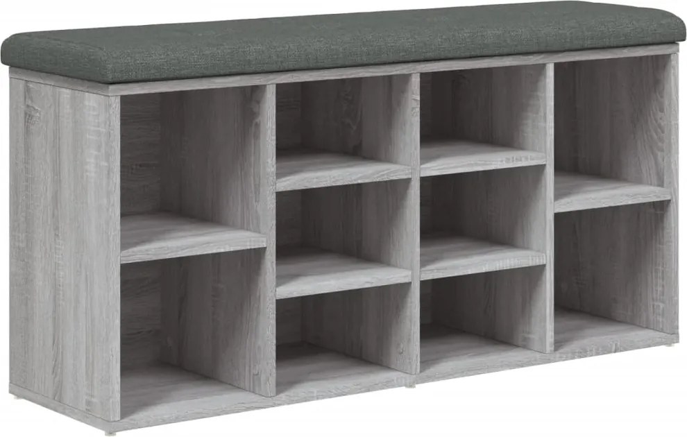 vidaXL szürke sonoma színű szerelt fa cipőtároló pad 102 x 32 x 50 cm