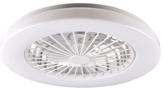 LED Dimmelhető mennyezeti lámpa ventilátorral LIBYA LED/48W/230V 3000-6500K + távirányító