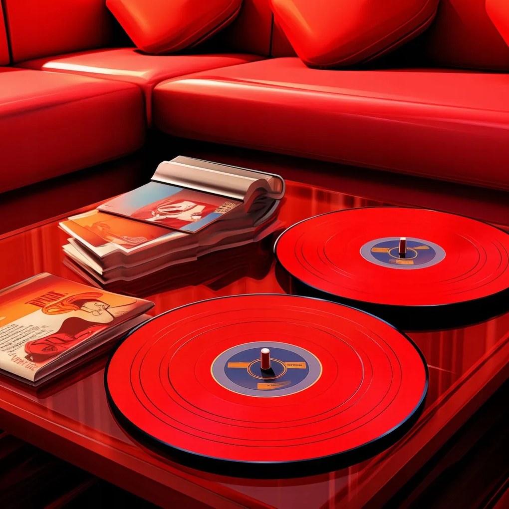 Poszter 60x60cm Piros Nappali Vibráció