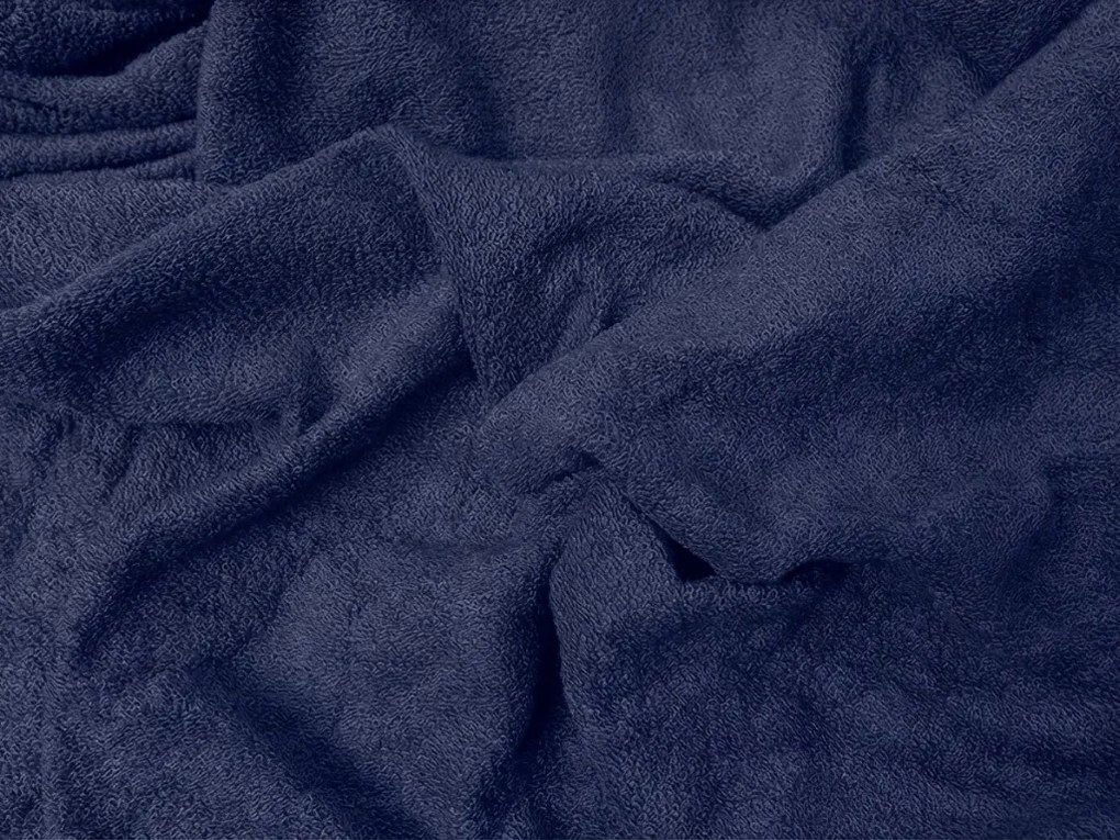 Frottír gumis lepedő EXCLUSIVE tengerészkék 90 x 200 cm