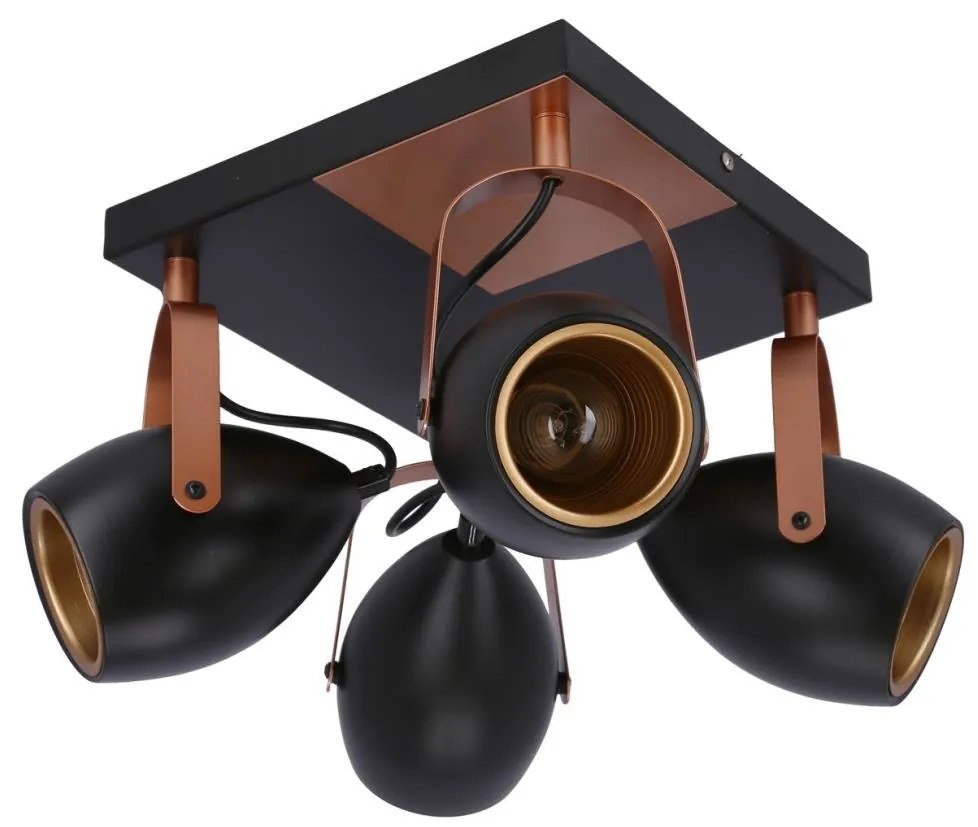 spotlámpa ANICA 4xE14/40W/230V fekete/réz