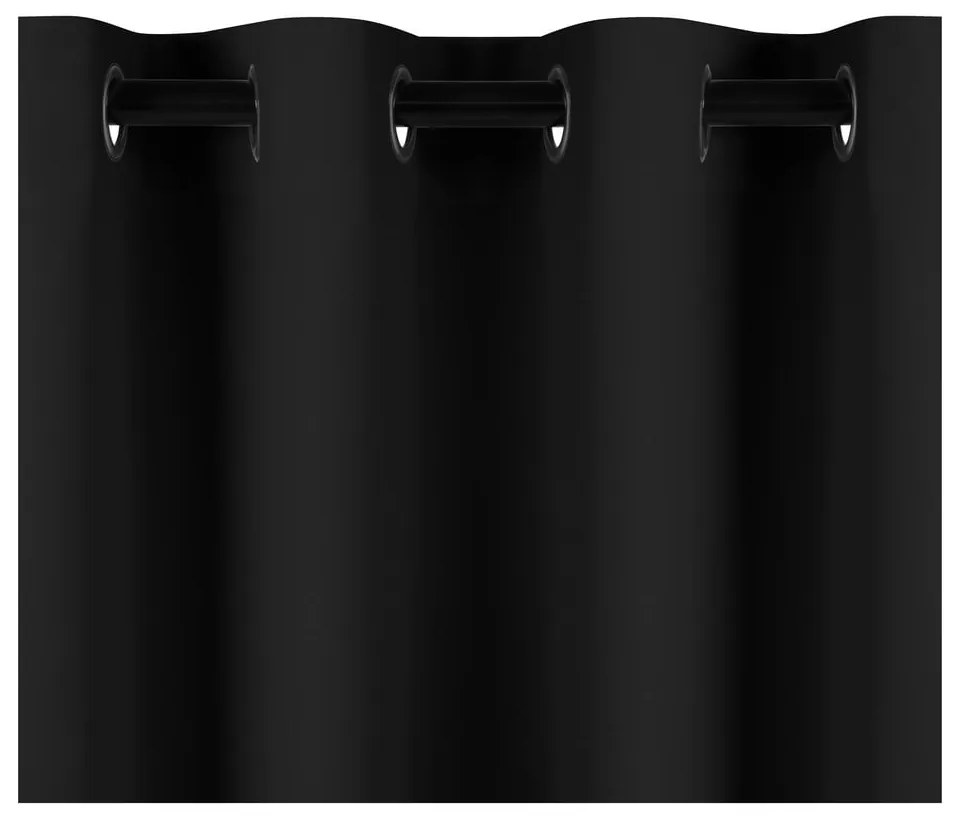 Fekete sötétítő függöny 140x245 cm Eyelets – Restilo