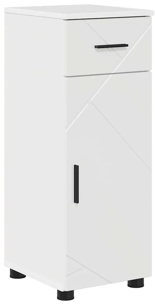 Fürdőszoba Székény Magasfényű fehér 30 x 35 x 80 cm Faanyag