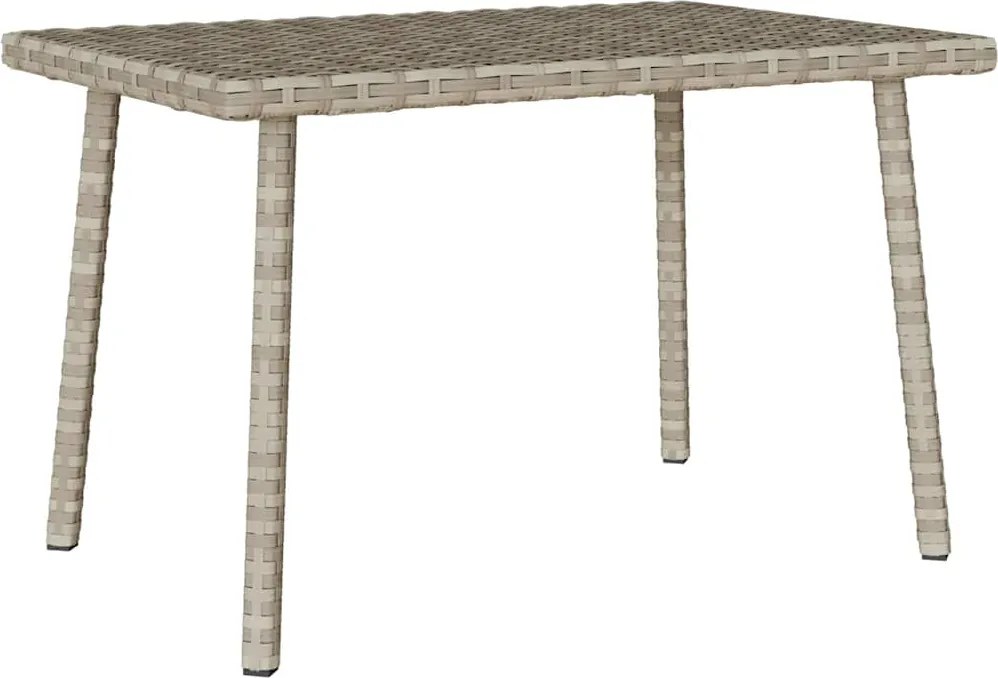vidaXL téglalap polyrattan kerti dohányzóasztal 60x40x37cm