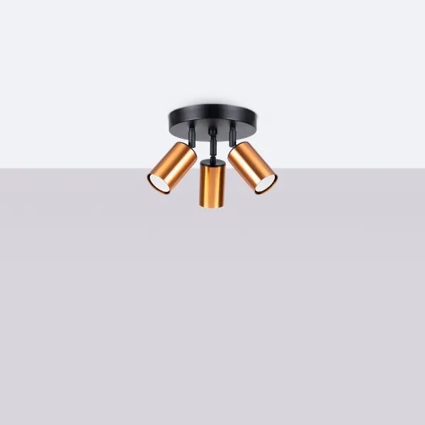 Sollux SL.1377 - Spotlámpa WINX 3xGU10/10W/230V fekete/réz