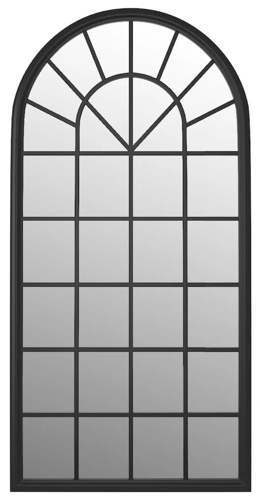 fekete vas tükör beltéri használatra 90 x 45 cm