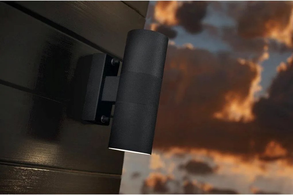 NORDLUX 21279903 TIN Modern Kültéri Fali Lámpa Fekete GU10 IP54
