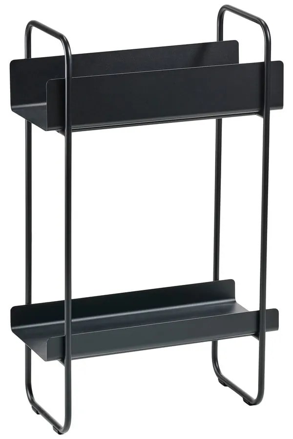 Fekete fém konzolasztal 24x48 cm A-Console – Zone