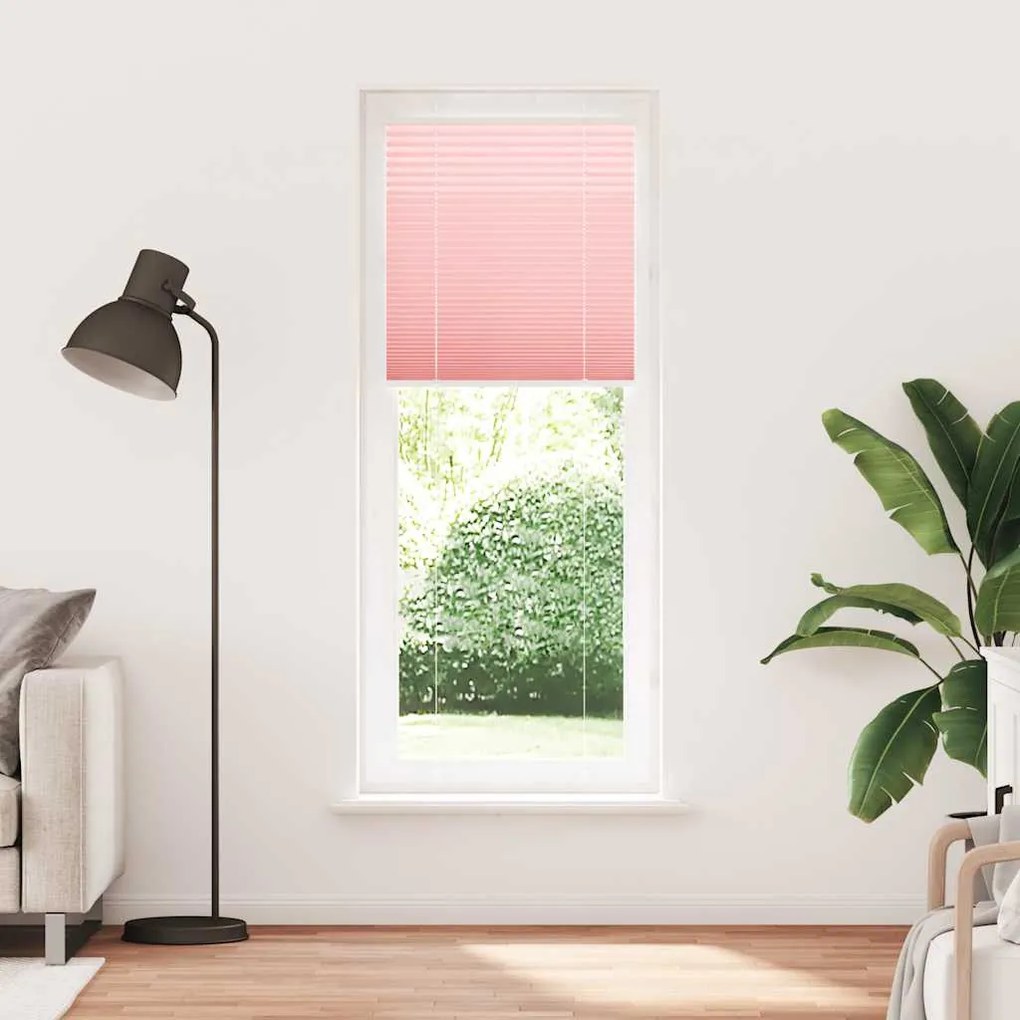 pliszírozott redőny rózsaszín 75x200 cm szövetszélesség 74,4 cm
